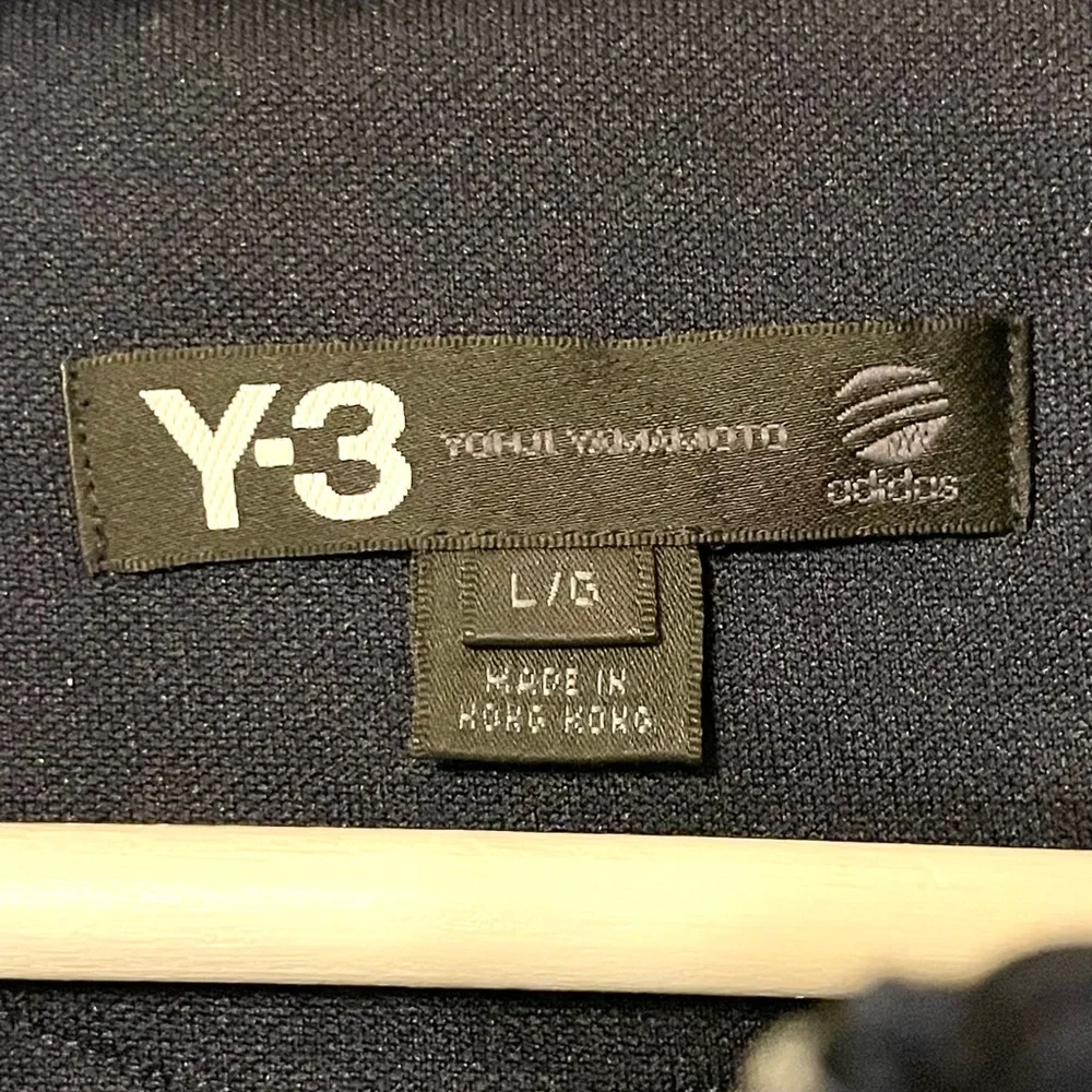 Y-3 Yohji Yahamoto Adidas Women's Large Dark Blue Bomber Jacket Zip-Up - Picture 2 of 7